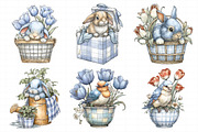 Whimsical Spring Gingham Clipart, an Illustration by Daily.Designs (Thumbnail 4 of 8)