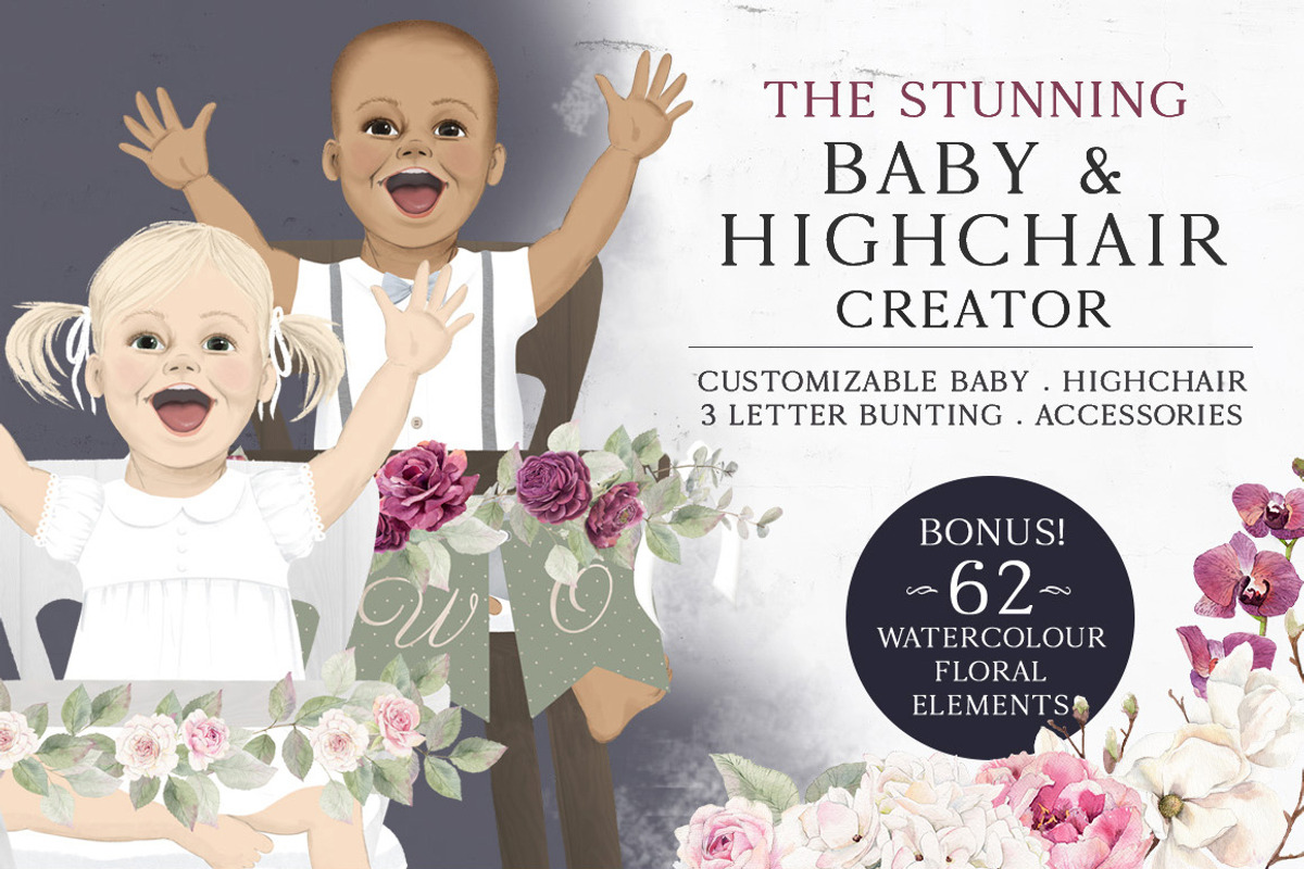 Stunning Baby And Highchair Creator, an Object Graphic by Pretty Little Lines (Photo 1 of 2)