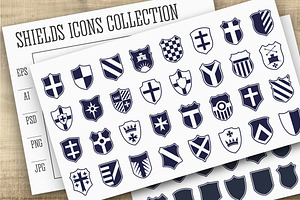 Shields Icons Vector Set
