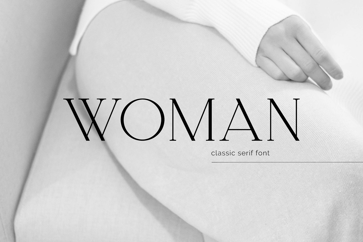 Woman Serif Font, a Serif Font by elvinova (Photo 1 of 9)