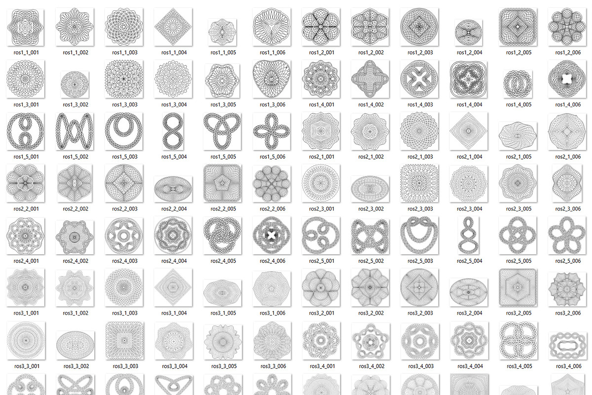 Guilloché 216 Elements Kit, an Object Graphic by Scarlet Island (Photo 2 of 7)