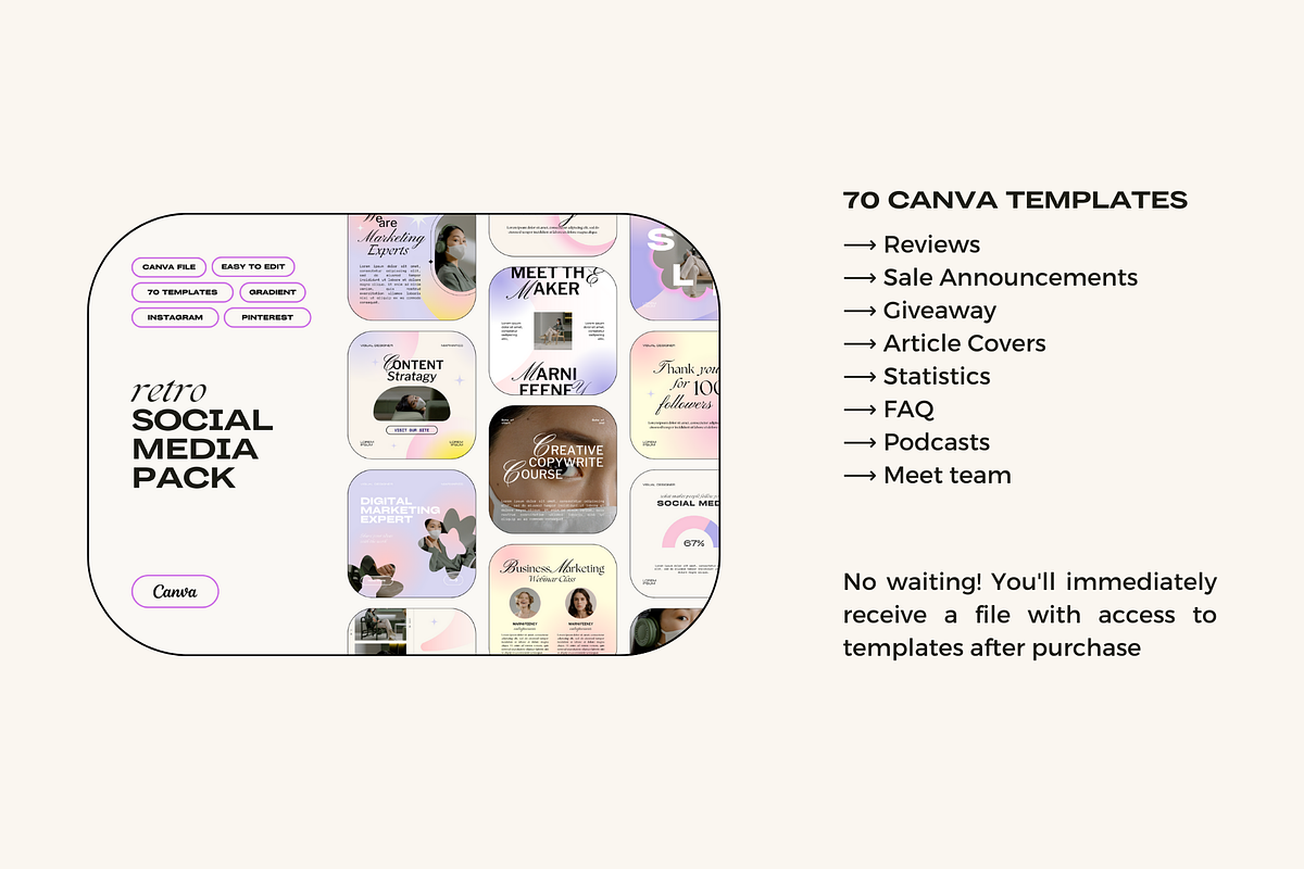 Retro Bundle, a Social Media Template by marmaries (Photo 3 of 19)
