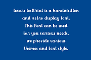 Lovers Lesttrial - Handwritten Font, a Handwritten Font by Iqsiart Studio (Thumbnail 4 of 7)
