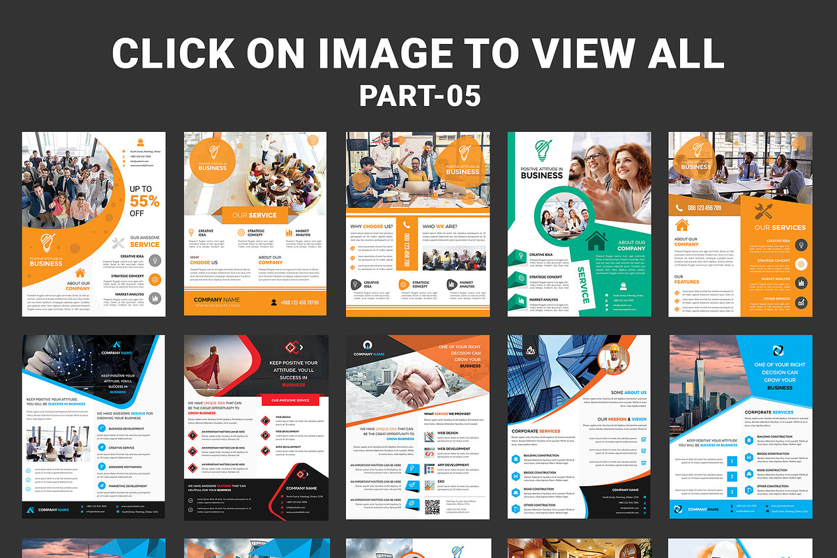 500+ Flyers Mega Bundle 99% OFF, a Flyer Template by Imagine Design Studio (Photo 6 of 98)