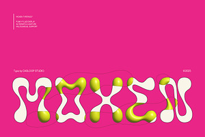Moxen - Liquid Wavy Bubble Font, a Sans Serif Font by Casloop Studio