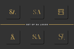 SET OF SA LOGO DESIGN