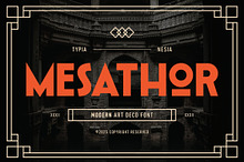 Mesathor – Modern Art Deco Font