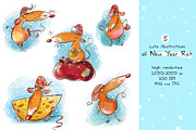 New Year Rat - 5 illustrations, an Illustration by Zooza Art (Thumbnail 2 of 3)