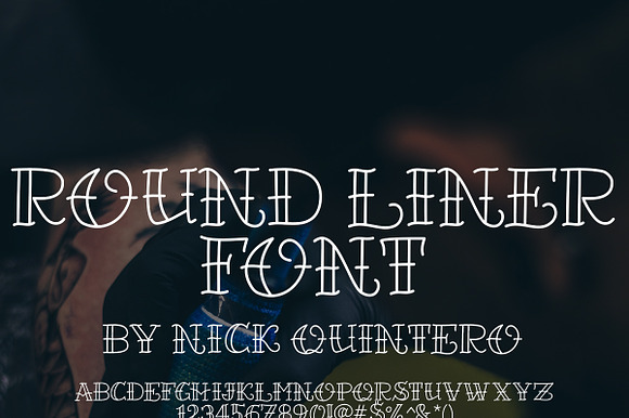 Round Liner Font preview 3