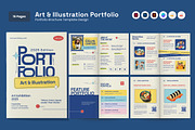 Art Illustration Portfolio Brochure, a Brochure Template by twinstd (Thumbnail 1 of 6)