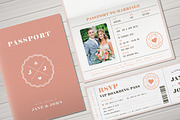 Pastel Passport Wedding Invitation, an Invitation Template by Vynetta (Thumbnail 1 of 8)