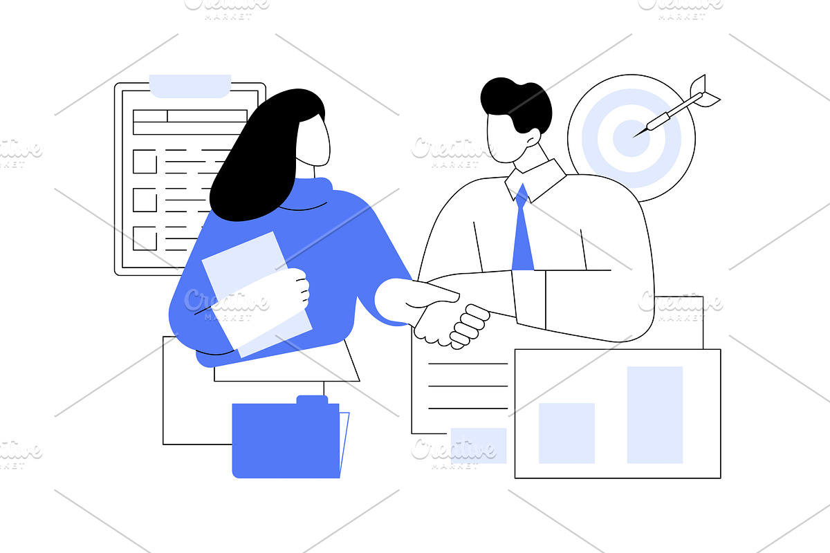 Business partner isolated cartoon, a Finance Illustration by Visual Generation