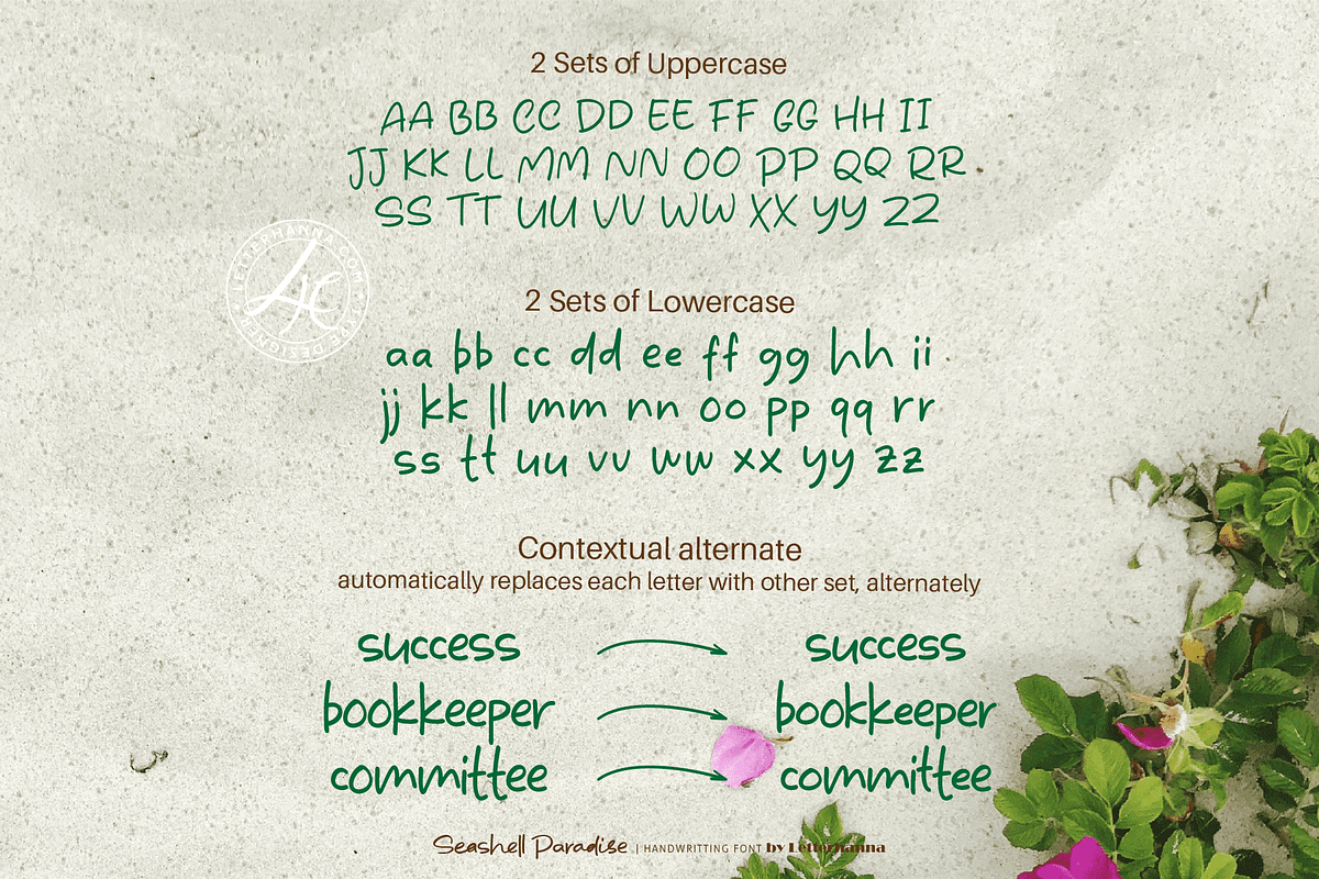 Seashell Paradise, a Handwritten Font by Letterhanna Studio (Photo 11 of 15)