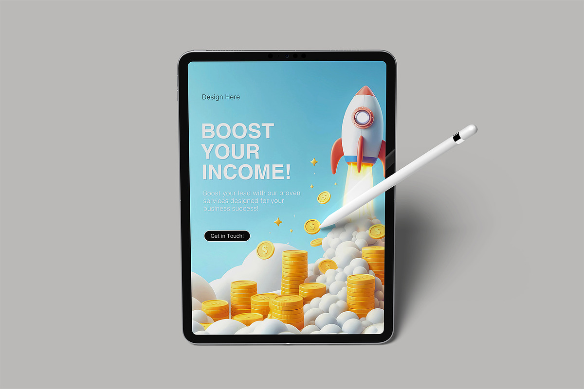 Tablet Screen Mockup, an iPad Mockup by lamorastudio (Photo 2 of 14)