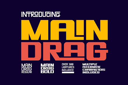 Main Drag Display Font