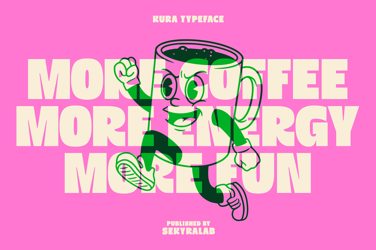 Kura – Funky Bold Display Sans Font, a Sans Serif Font by Sekyra Lab (Photo 7 of 12)