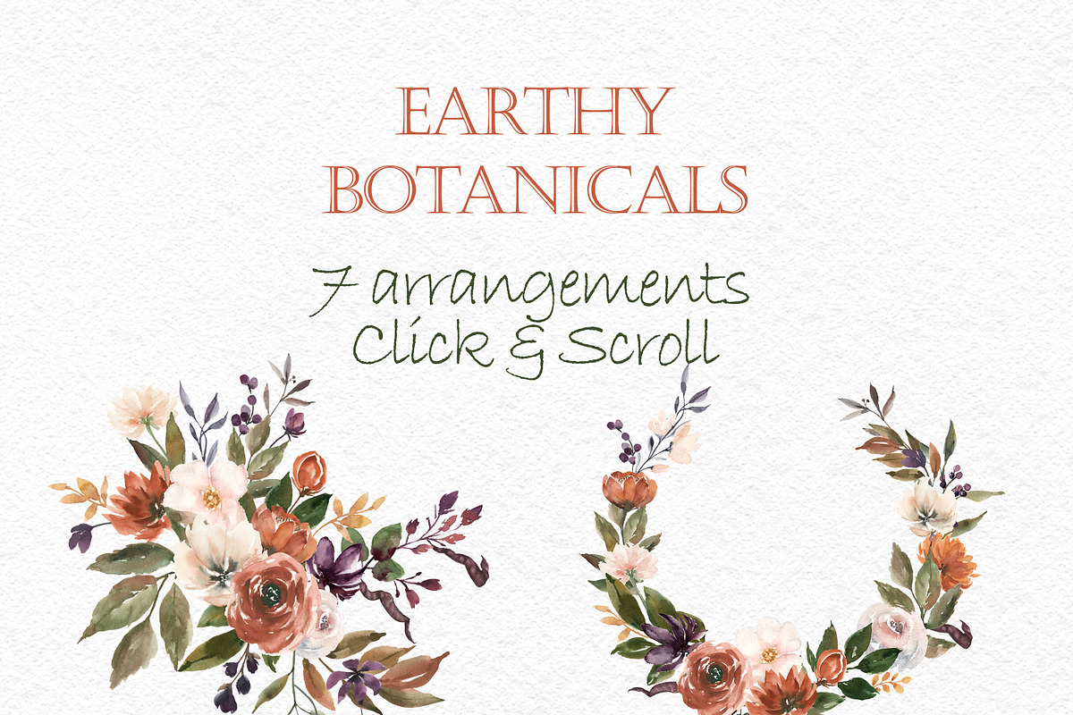 Copper and Beige Flowers &  Wreaths, an Illustration by Graphic Blue Bird (Photo 2 of 6)