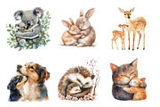Cute Mother's Day Animals Clipart, an Illustration by SinaCreation (Thumbnail 2 of 5)