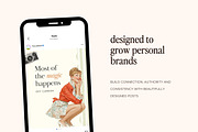 Retro Feminine Instagram Template, a Templates & Theme by Pawprints Canvas Co. (Thumbnail 5 of 8)