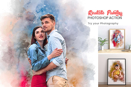 Watercolor Realistic Painting Action, an Action Add-On by MRI STUDIO