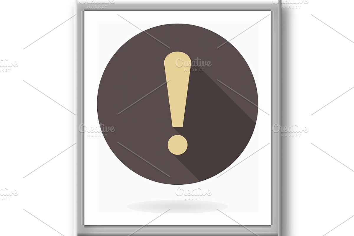 Fine Vector Exclamation Icon, a Texture Graphic by FineArtStudio (Photo 2 of 3)