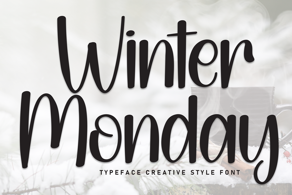Winter Monday | Script Font, a Script Font by Scratchones (Photo 1 of 8)