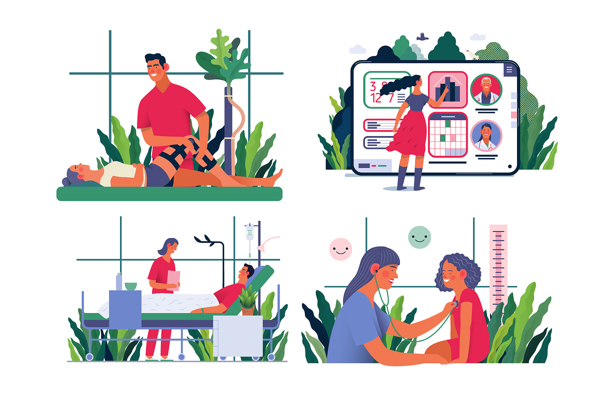 Part 1 Medical website illustrations, a Healthcare Illustration by Grivina's shop (Photo 5 of 37)