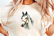 Horse Clipart, Horse Illustration Se, an Illustration by DreamCafeArt (Thumbnail 6 of 6)