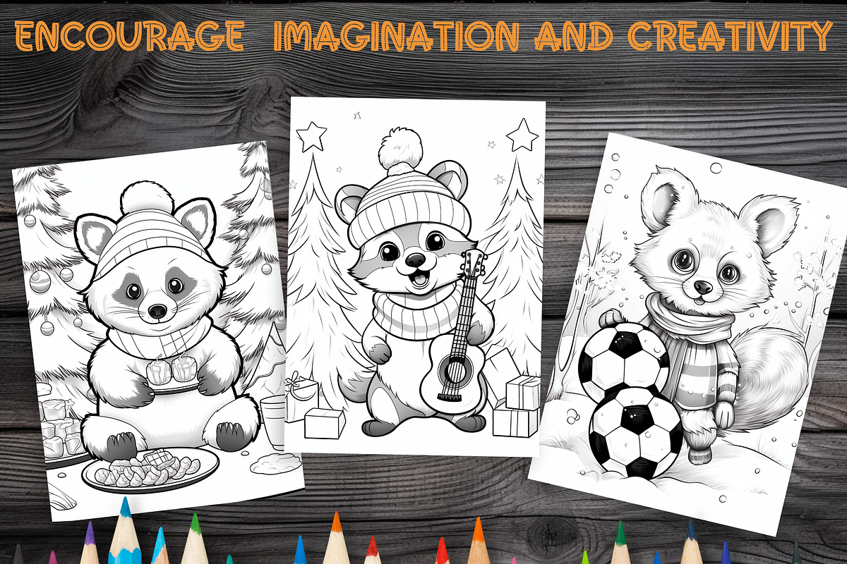 Red Panda Coloring Pages for Kids, a Brochure Template by LA Design (Photo 8 of 10)