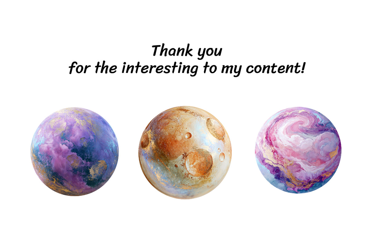Watercolor Space Planets - 60 PNG, a Texture Illustration by InkyQueenArt (Photo 8 of 8)