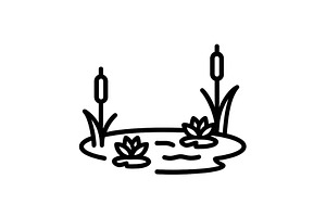 Serenity in a tranquil pond, an Animal Illustration by ZinetroN