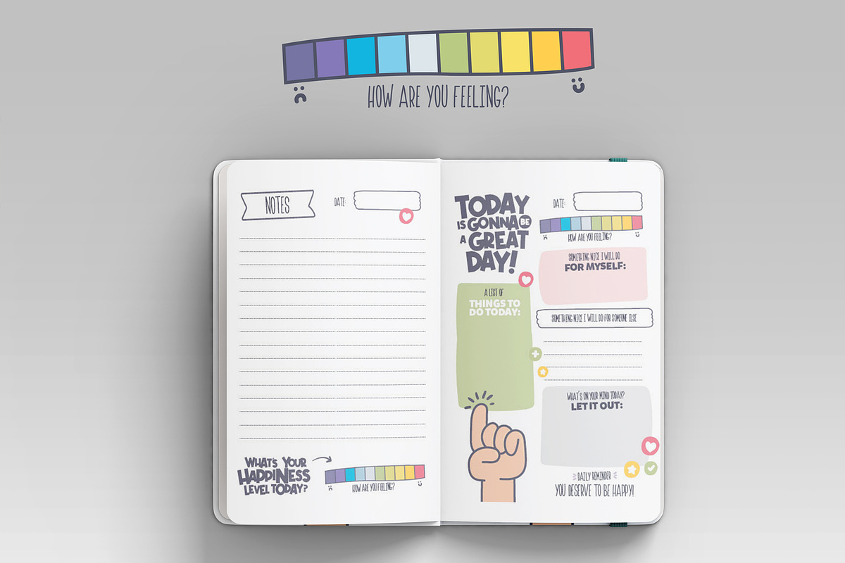 Cool Notepad for Daily Feelings, a Stationery Template by DeLaGranSiete (Photo 2 of 8)