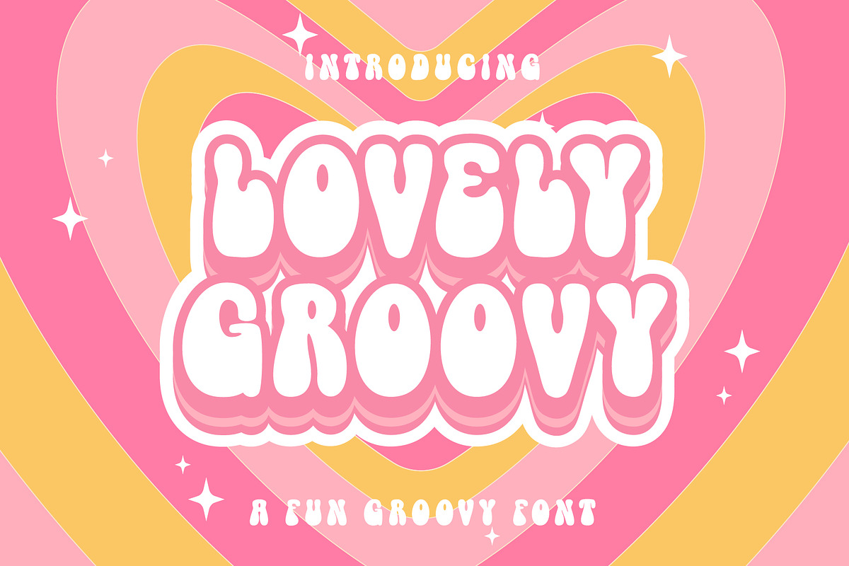 Lovely Groovy - Groovy Font, a Slab Serif Font by Densu Creative (Photo 1 of 7)
