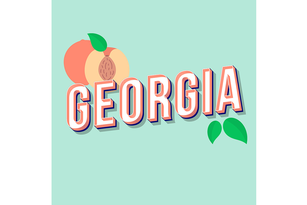 Georgia vintage 3d vector lettering, a Templates & Theme by IMG Visuals