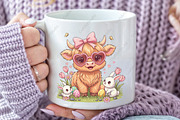 Easter Highland Cow Retro Easter PNG, an Illustration by CraftArtStudio (Thumbnail 3 of 4)