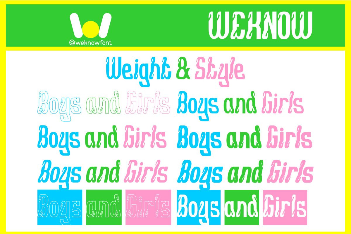 Boys and Girl font, a Font by weknow (Photo 7 of 8)