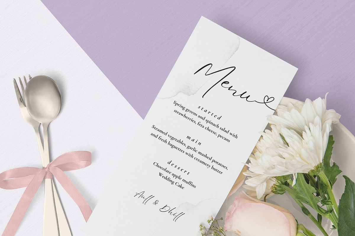 Wedding Menu Template SQF07, an Invitation Template by ResumeFabs (Photo 3 of 6)