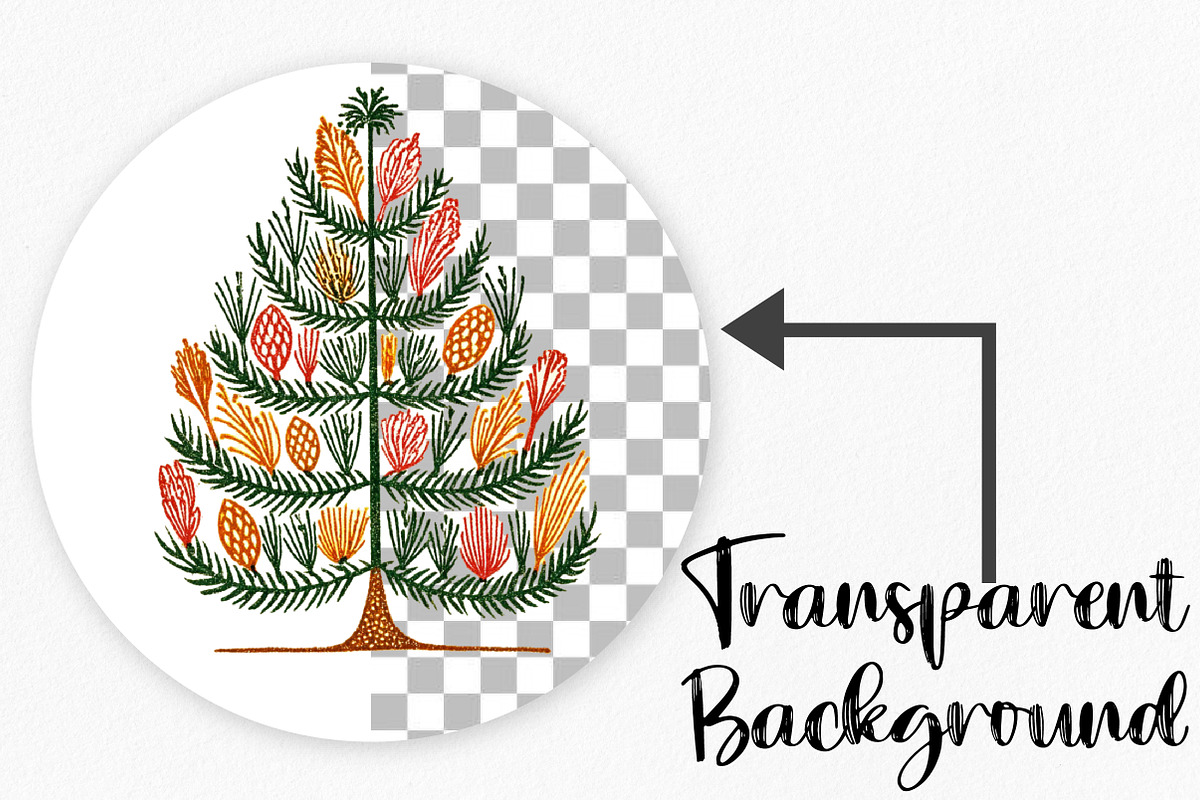 Boho Christmas Trees Clipart, an Illustration by Canvas Craft (Photo 4 of 8)