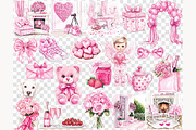 Sweet Love Valentine Clipart, a Person Illustration by GlamArtZhanna (Thumbnail 6 of 8)