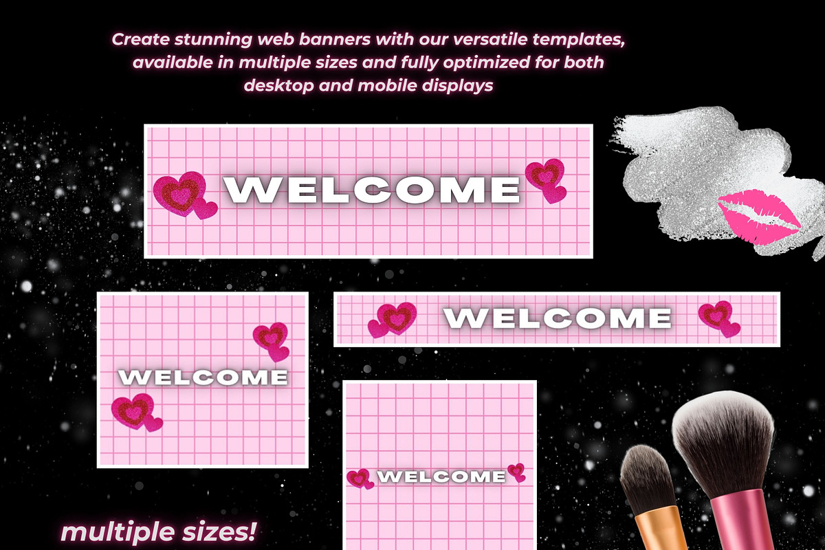 Glam Biz Web Banner Templates, a Branding & Logo Template by Hell Yeah Designs (Photo 5 of 7)