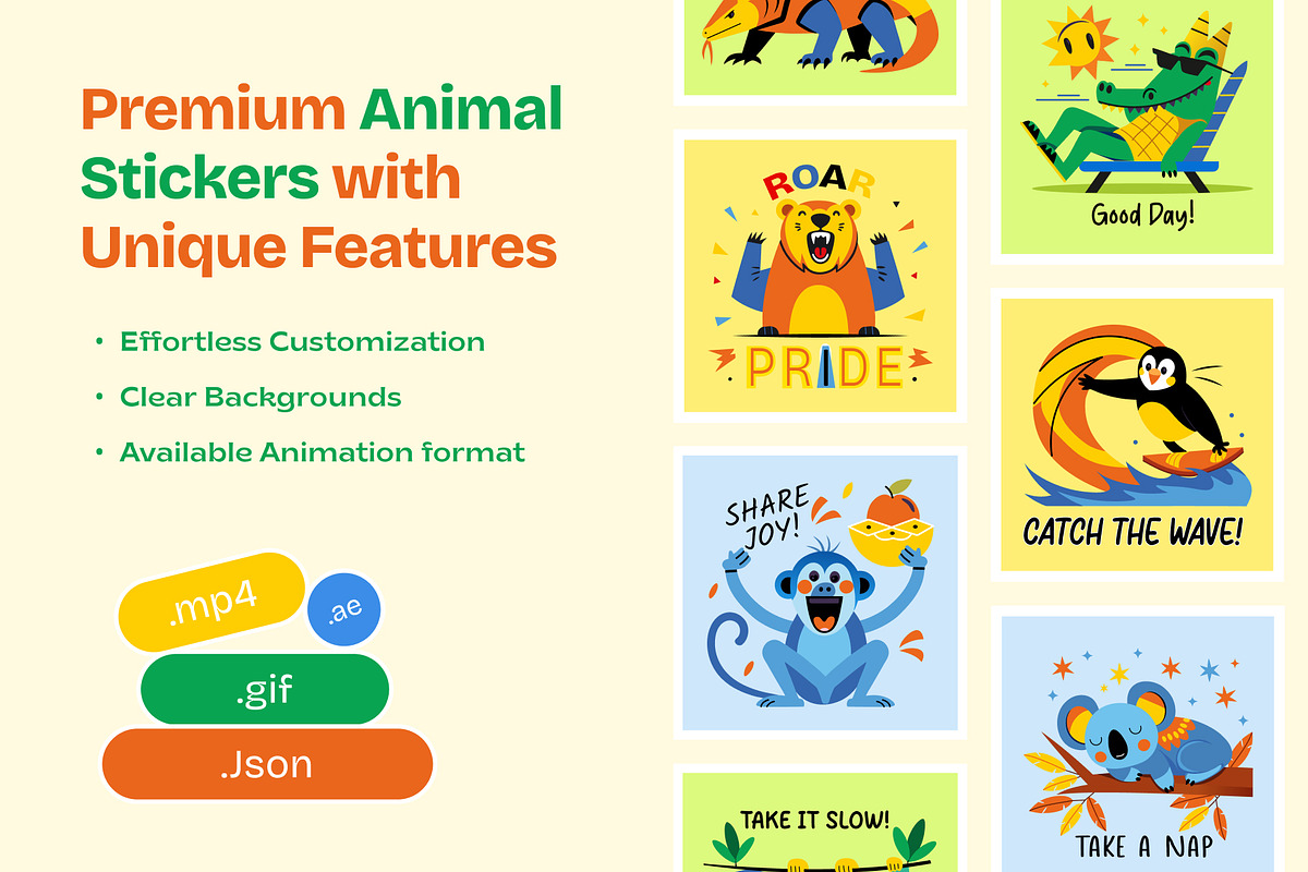 Animated Cute Safari Animal, an Emoji Icon by Vectors Market (Photo 2 of 5)