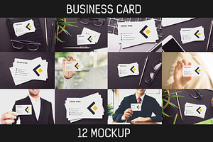 12 Business Card Mockup #1