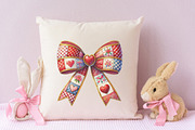 Patchwork Valentine's day bow PNG, an Illustration by RobertsArt (Thumbnail 2 of 7)