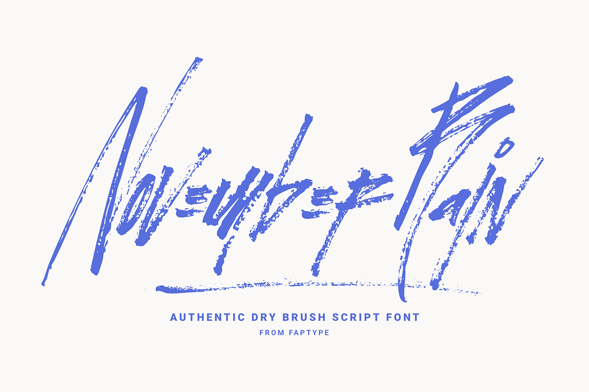 November Rain | Authentic Dry Brush, a Handwritten Font by Ardana Creative (Photo 1 of 12)