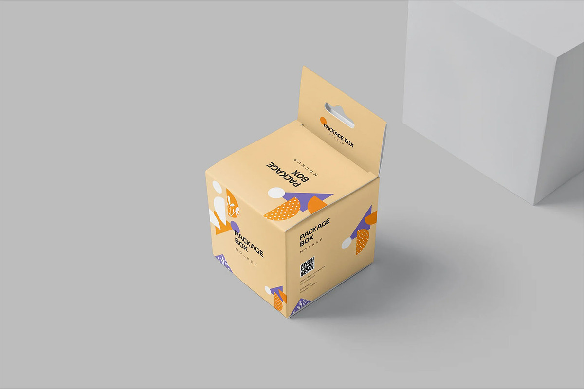 Square Hanging Box Mockups, a Packaging Mockup by megostudi0 (Photo 2 of 7)