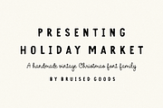 Holiday Market, a Script Font by Bruised Goods (Thumbnail 3 of 11)