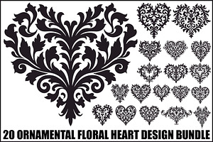 Romantic Lace Heart Clipart, an Illustration by Artivon