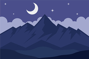 mountain landscaped vector, a Decorative Illustration by zyxroun shop