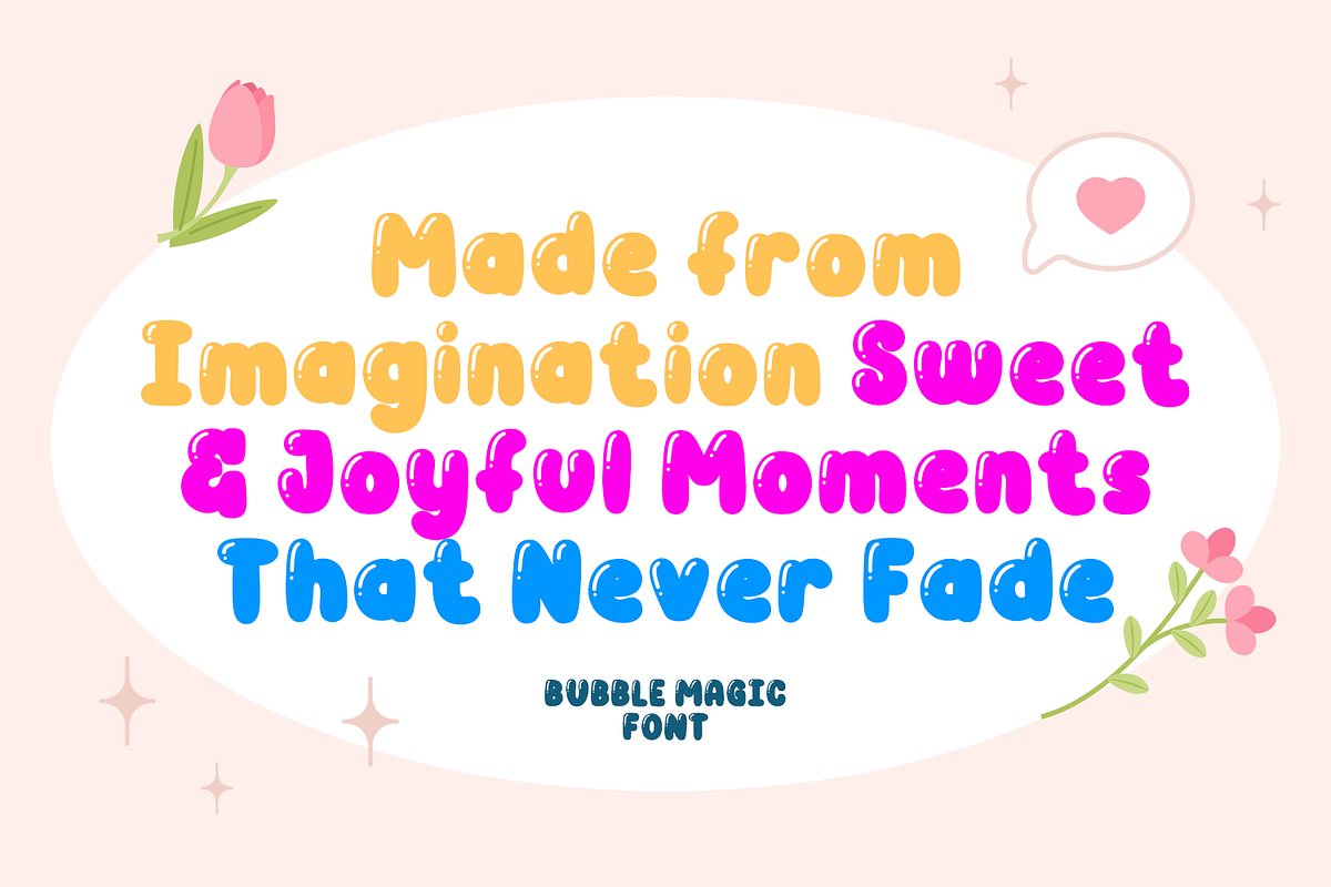 Bubble Magic - Bubble Font, a Handwritten Font by Mozatype (Photo 3 of 8)