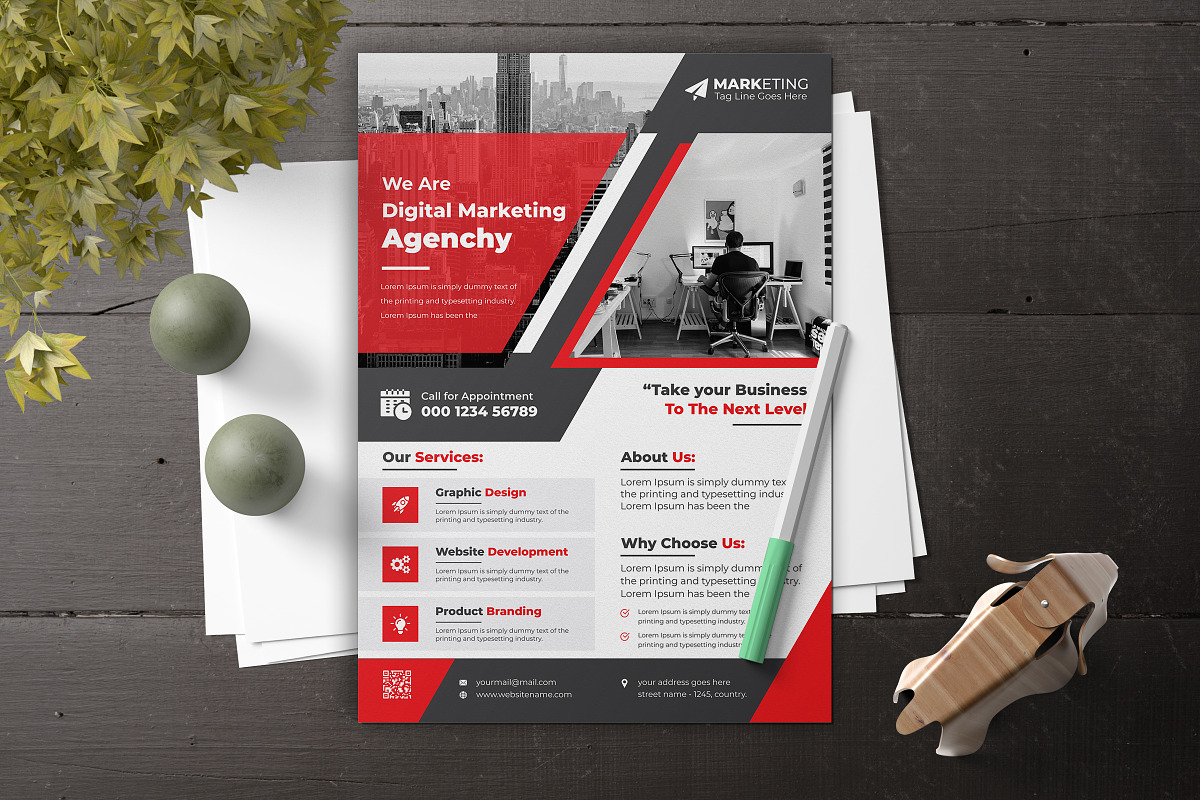 Corporate Business flyer template, a Flyer Template by Graphiexperto (Photo 2 of 6)